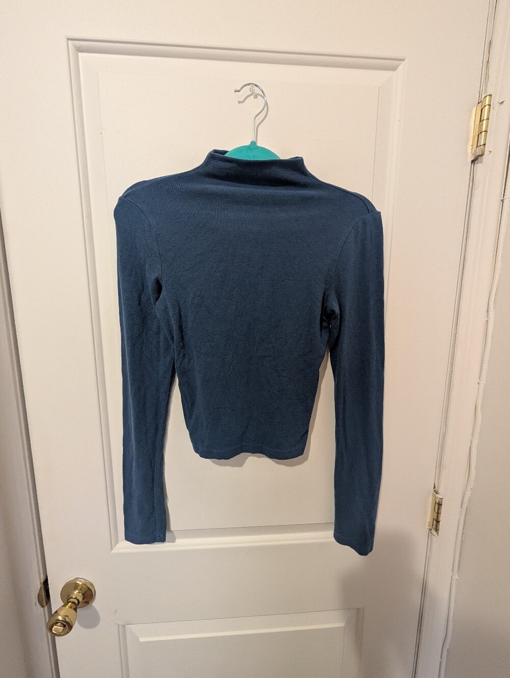 OGL Women's Long-Sleeve Mock Neck Top in Teal